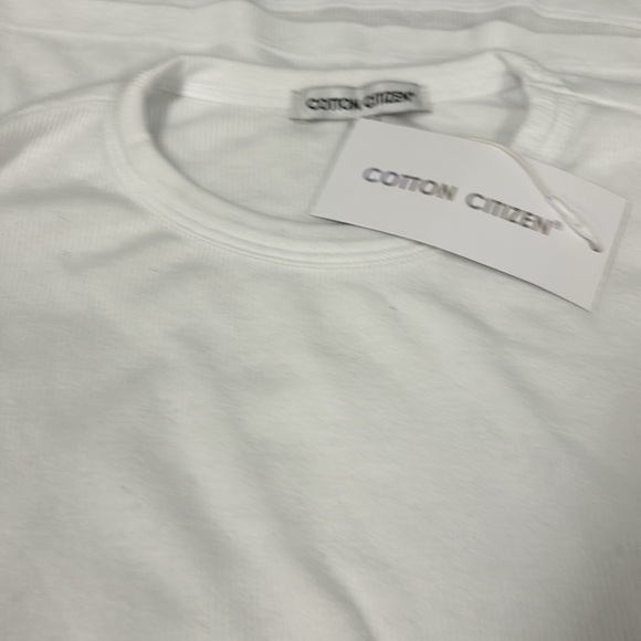 NWT cotton citizen Verona crew shirt in white. - Picture 4 of 5